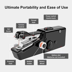 Nueva Máquina de Coser Eléctrica Portátil Mini de Cama Plana, de Una Sola Aguja, para Coser <span class=keywords><strong>a</strong></span> <span class=keywords><strong>Mano</strong></span>, Uso Doméstico, Fácil de Operar - Product Image 4