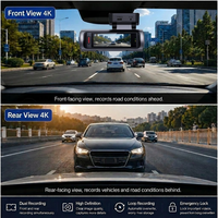 Cámara para Auto VIEVGUARB VS219 con Sensor G, 4K, WiFi, Control por Aplicación y Doble Lente