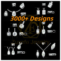 Bijoux de luxe Or 10K 14K 18K Diamant de laboratoire HPHT CVD taille poire 0,5CT-5CT Pendentif solitaire pour cadeau fête avec IGI