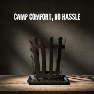 Modern Steel <b>Fire</b> <b>Pit</b> with Ash Pan <b>Portable</b> Outdoor Heating Wood Burning Freestanding - Product Image 6
