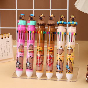ปากกาคาปิบาราการ์ตูน DHF1209 ขายดี 11 แบบ หลากสีสัน น่ารัก เหมาะสำหรับฮาโลวีน คริสต์มาส ปากกา 10 สี น้ำหมึกสีกลาง อุปกรณ์เครื่องเขียน - Product Image 3