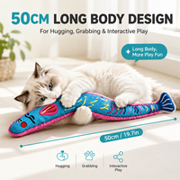 Jouet pour chat de 50 cm avec herbe à chat et son effrayant à longue portée
