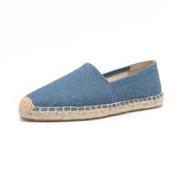 Espadrilles en jean classiques tendance à enfiler, antidérapantes et respirantes, design plat pour printemps, été, automne – Grande Vente