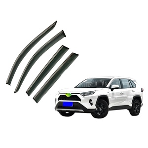 Goodyear Winddeflector voor/compatibel met Toyota RAV4 2013-2019 deur regendeflectors, auto winddeflectors, tape-on, 6 stuks, rook gekleurd