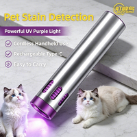 Lampe torche UV 395nm pour la détection d'urine d'animaux, détecteur de taches sur tapis, rechargeable, en acier inoxydable, indice de protection IP54, OEM ODM