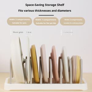 <span class=keywords><strong>Escurridor</strong></span> de platos para fregadero de cocina que ahorra espacio con estante extraíble, organizador de tapa de olla y organizador de platos, colador y colador de encimera - Product Image 3