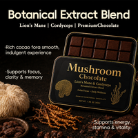 Complément alimentaire personnalisable en gros à base de mélanges fonctionnels de champignons, de chocolat et d'extrait de Cordyceps pour le bien-être quotidien, la tranquillité et la concentration