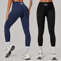 Hochwertige nachhaltige recycelte Hosen Nahtlose gerippte Yoga-Leggings Yoga-Fitness-Hosen Laufen Yoga-Sport hosen für Frauen