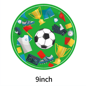 ชุดอุปกรณ์ตกแต่งปาร์ตี้ฟุตบอลธีมฟุตบอลโลก ประกอบด้วยถาดกระดาษแบบใช้แล้วทิ้ง ถ้วย ธง ผ้าปูโต๊ะ สำหรับดูการแข่งขัน - Product Image 5