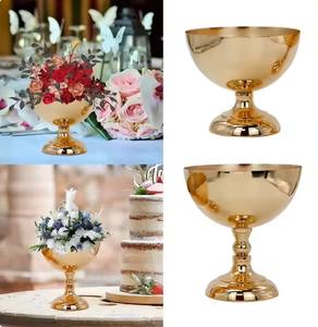 High Quality Gold Metal Artificial Flower <b>Stand</b> <b>Vase</b> Modern Style Wedding Table Centerpiece Decorations for Parties Celebrations - Product Image 6