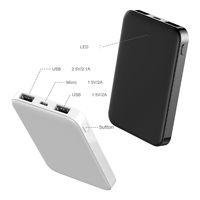 Banque d'alimentation portable Charge rapide intelligente 2 USB Micro USB 5000mAh Ultra mince 25W Batterie Li-polymère Chargeur universel 1 an