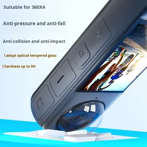 Film de protection en verre pour objectif Insta360 X4/X5 pour caméra sportive <span class=keywords><strong>panoramique</strong></span> avec fonctions anti-rayures rotatives - Product Image 3