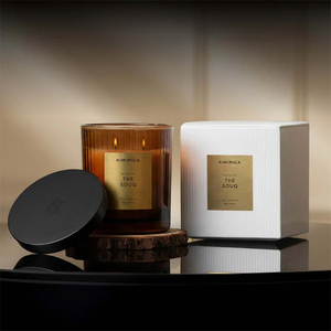 Bougie parfumée artisanale AIKUN, aromathérapie naturelle, bougie parfumée en verre relaxante et romantique pour la méditation, le yoga, le spa à domicile - Product Image 5