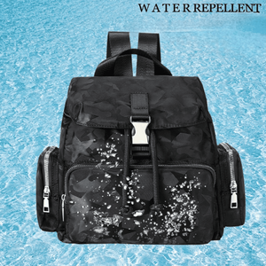 Sac à dos de voyage unisexe imperméable en nylon écologique avec blocage RFID, cadre externe, bretelles arquées et poignée rigide - Product Image 1
