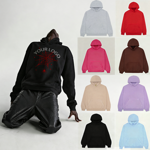 Sudadera con Capucha de Algodón Grueso Premium Personalizada para Hombre, Diseño Único de Telaraña con Estampado Puff, Ropa Urbana de Invierno en Existencia, Fabricantes - Product Image 1