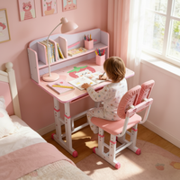 Ensemble table et chaise d'étude pour enfants YUANTU, design moderne, réglable, durable, de haute qualité, pour l'école et la famille