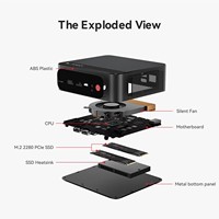 Factory Direct Sale Desktop Mini Computer Beelink SER5 MAX Ryzen 7 7735U 24G/16G LPDDR5 RAM 500G/1TB SSD Business Office Mini PC