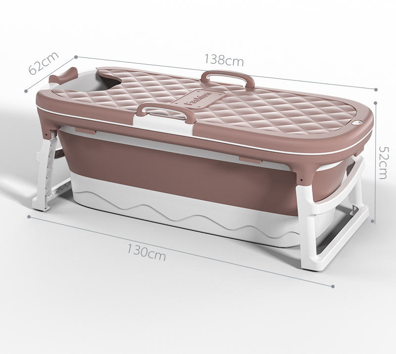 Vasca Da Bagno Pieghevole Portatile 128x60x53 Cm - Per Adulti E Bambini - Interno Ed Esterno - Foto 2