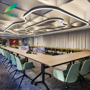 Treo tùy biến vòng tròn đường cong tuyến tính hợp kim nhôm uốn cong linh hoạt Vòng LED hồ sơ cho Trần - Product Image 4