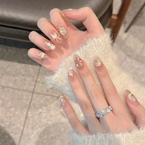 Nouveau modèle lancé : Effet miroir, œil de chat, dégradé, éclat lumineux, flash intense, luxe, élégant, pur fait main, press-on, stiletto, papillon - Product Image 2