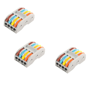 4p for PCT <b>Soft</b> Hard Quick Connect <b>Wire</b> Joint Terminal Block Building Quick Connect 4PIN Connector for Power Parallel Connecting - Product Image 3