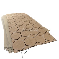 Panneaux muraux décoratifs 3D flexibles avec gravure, panneaux acoustiques en bois pour intérieurs de luxe