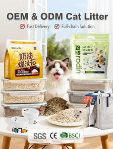 Areia para Gato de Tofu com Aroma de Lavanda Controle de Odor Super Absorvente para Banheiro de Pequenos Animais - Product Image 1