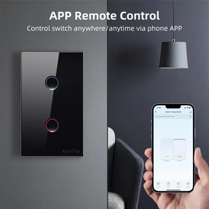 Interruptor Táctil <span class=keywords><strong>de</strong></span> Pared <span class=keywords><strong>de</strong></span> Vidrio Cóncavo 2.5D Inteligente LangYeao para Tuya ZigBee, 1/2/3/4 Botones, Compatible con Google Alexa y Smart Life, Requiere Cable Neutro - Product Image 5