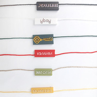 Corde d'étiquette personnalisée Prix du produit en polyester Corde personnalisée Corde d'étanchéité en tissu de luxe avec logo en relief Corde d'étiquettes d'étanchéité en plastique
