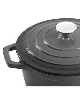 Four français en fonte personnalisable Pot à cocotte rond revêtement émaillé pour soupe alimentaire/cuisson couvercle en métal pour usage domestique - Product Image 4