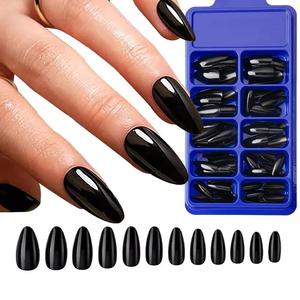 100 Uds negro <span class=keywords><strong>blanco</strong></span> rosa almendra cuadrado <span class=keywords><strong>uñas</strong></span> postizas acrílico prensa corta <span class=keywords><strong>en</strong></span> <span class=keywords><strong>uñas</strong></span> reutilizables francés puntas de <span class=keywords><strong>uñas</strong></span> postizas - Product Image 3