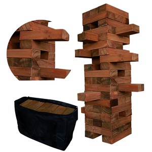 Gioco da torre di grandi dimensioni giochi da giardino all'aperto a grandezza naturale per adulti e famiglie giochi impilabili in legno - Product Image 5