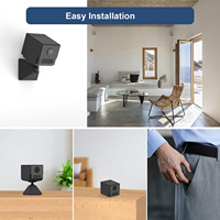 Caméra de sécurité sans fil magnétique mini WIFI 2800mAh avec vision nocturne 2K, capteur CMOS, prise en charge de la carte mémoire