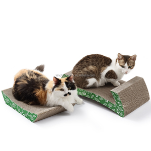 Griffoir à chat à double <span class=keywords><strong>action</strong></span> Tapis à gratter en carton pour chats d'intérieur avec griffoir à chat de luxe - Product Image 5