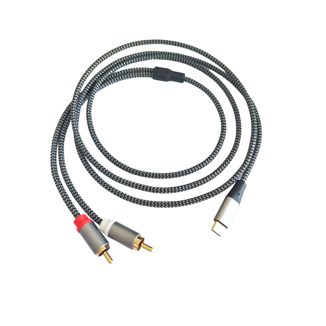 USB C to RCA Audio Cable Type C to 2RCA Jack Adapter Stereo Speaker Cord , 1.5M/customized