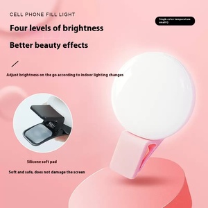 Portable Mini LED Bureau Anneau Lumière Téléphone Selfie Anneau Lumière avec Lampe de Remplissage en Direct Éclairage Photographique Rechargeable - Product Image 4