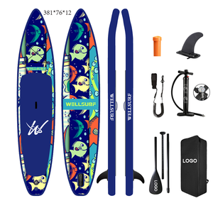 Racing Supboard 12'6/381cm Drop Stitch RACE SUP Board Paddle <b>Inflatable</b> With US Race Fin Double Layer <b>Inflatable</b> Sup Board Racin - Product Image 4