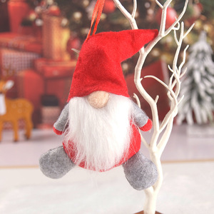Adorno colgante de tela navideña, muñeco de peluche sin rostro para decoración del árbol de Navidad - Product Image 2