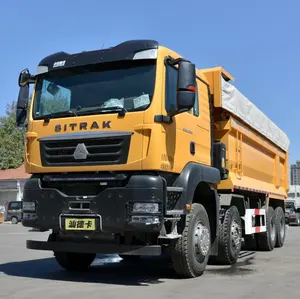 Sitrak 8x4 G7 440hp tự động xe tải với hệ thống treo không khí điều khiển của ghế Euro 2 khí thải tiêu chuẩn đường cao tốc Giao thông vận tải Trung Quốc