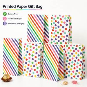 Bolsas de Papel Biodegradables para Dulces, Aptas para Alimentos, con Impresión de Logotipo Personalizado, Revestimiento Impermeable, Muestras Gratis - Product Image 1