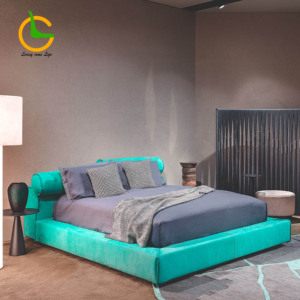Muebles de <span class=keywords><strong>Hotel</strong></span> de Tela, Contemporáneos, Ecológicos, Resistentes al Agua, Cabecera Tapizada de Lujo, Juego de Muebles para Dormitorio de Apartamento - Product Image 1