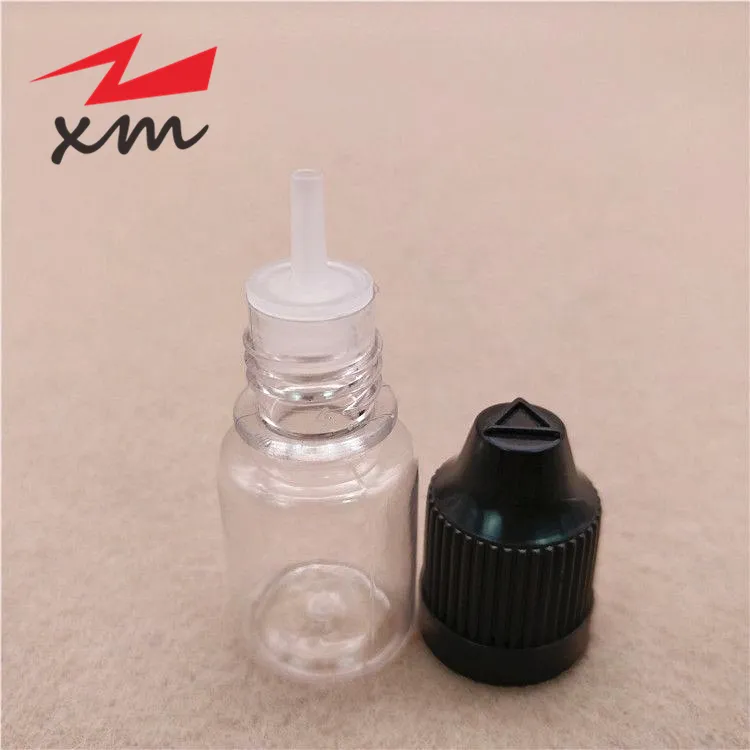 Empty squeeze transparent 5ml child proof CRC Lid dispensing liquid clear PET plastic eye dropper bottle for juice