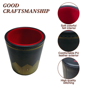 Nhà máy mới đến xúc xắc cup tùy chỉnh <span class=keywords><strong>in</strong></span> logo chính hãng/PU da xúc xắc Shaker hộp cho gia đình/Đảng/bar Board trò chơi xúc xắc cup - Product Image 4