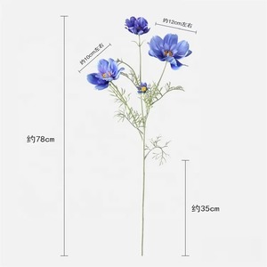Venta al por mayor de tela de seda para decoración del hogar de la boda Galsang flores artificiales rosa púrpura flocado <span class=keywords><strong>Cosmos</strong></span> <span class=keywords><strong>Bipinnatus</strong></span> para arreglo floral - Product Image 5