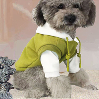 Vêtements de mode pour animaux de compagnie – Sweat à capuche pour chien 100 % coton, doublure polaire écologique, hiver, sport, coutures contrastées, chaud, design deux pièces, coloré