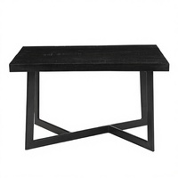 Table basse en bois de manguier noir de qualité supérieure, fabriquée à la main, en bois massif, avec un cadre en fer moderne, élégante et durable, pour le salon