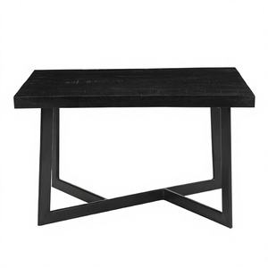 Table basse en bois de manguier noir de qualité supérieure, table d'appoint en bois massif fabriquée à la main, cadre en fer moderne, table d'appoint pour salon - Product Image 1