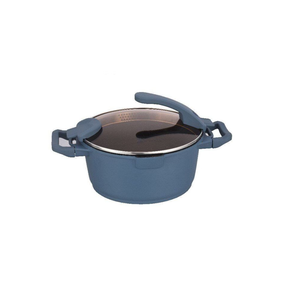 Olla de sopa de aluminio fundido a presión de <span class=keywords><strong>tres</strong></span> piezas de diseño minimalista, juego de combinación de <span class=keywords><strong>Wok</strong></span>, revestimiento antiadherente fácil de fregar, duradero - Product Image 3