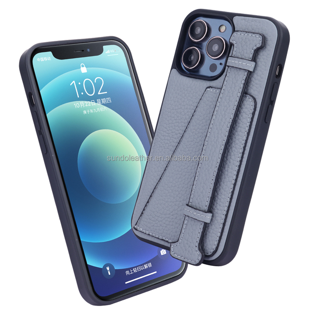 Premium Genuine Cowhide Leather Phone Case for iPhone 17 Pro Protect Leather Cover Case With Holder for iPhone