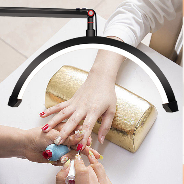 16 Inch Tattoo Salon Nail Lash Extension Beauty Skincare Led Ring Light Half Moon Light